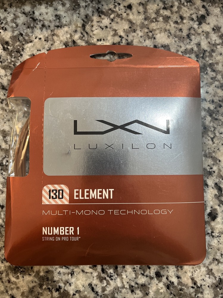 Luxilon Element 130 Tennis Racket String - 16 1.30mm - 12.2m Set