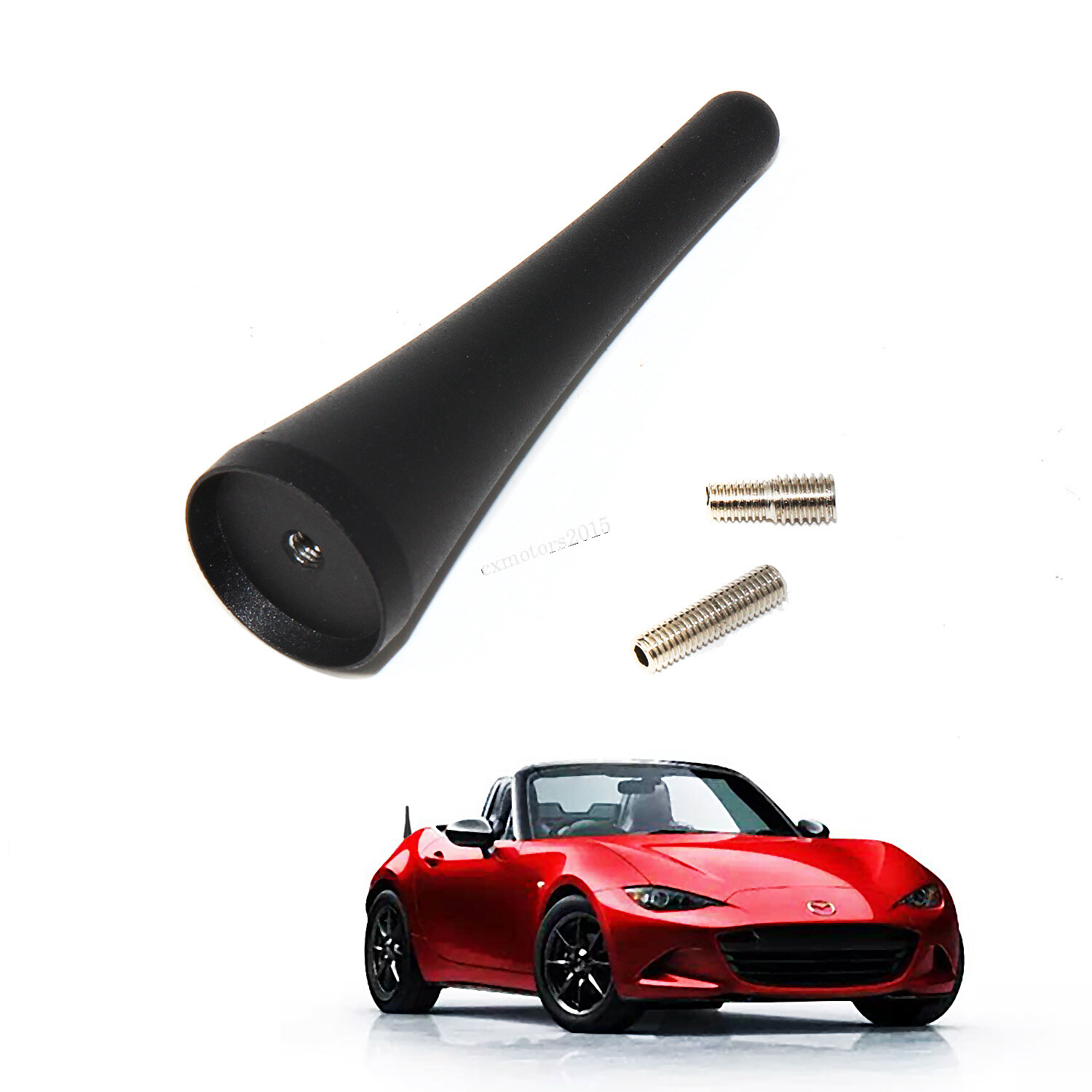 3.8" Short Stubby Antenna Mast Radio Signal Aerial For Mazda MX-5 Miata 06-20
