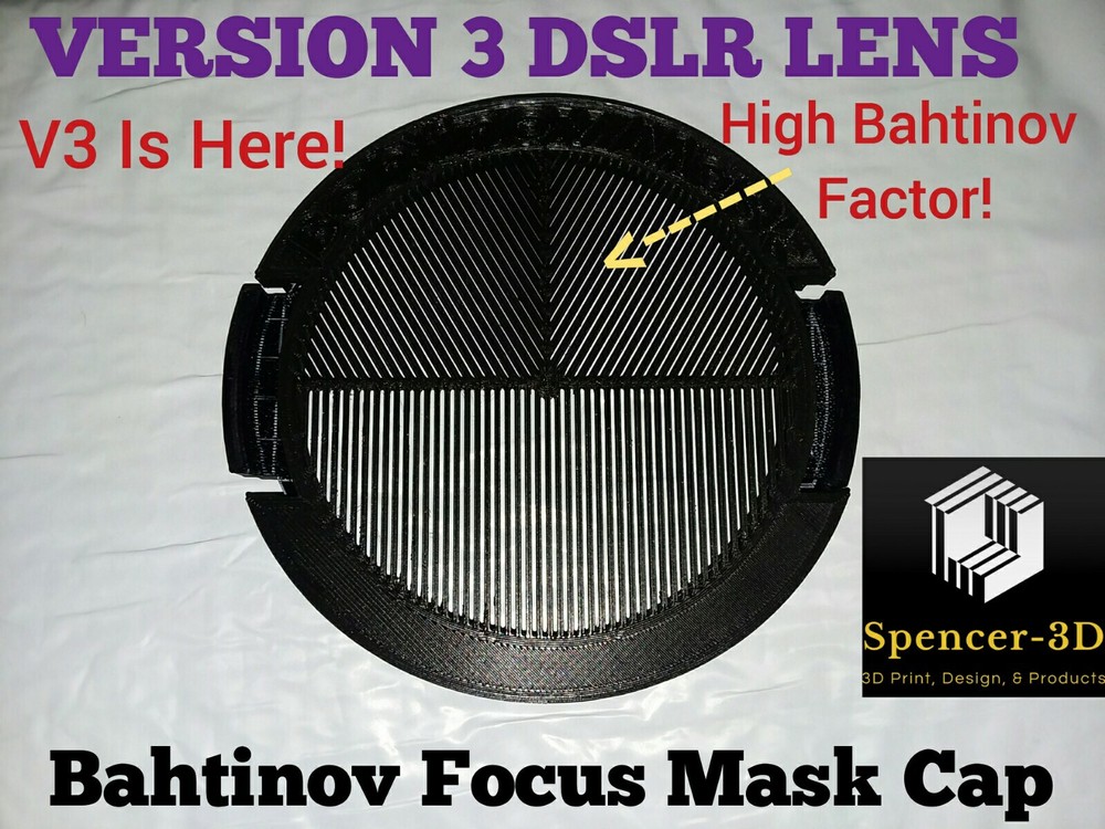 49mm Thread DSLR Camera Lense Bahtinov Mask CAP (VERSION THREE MODEL)