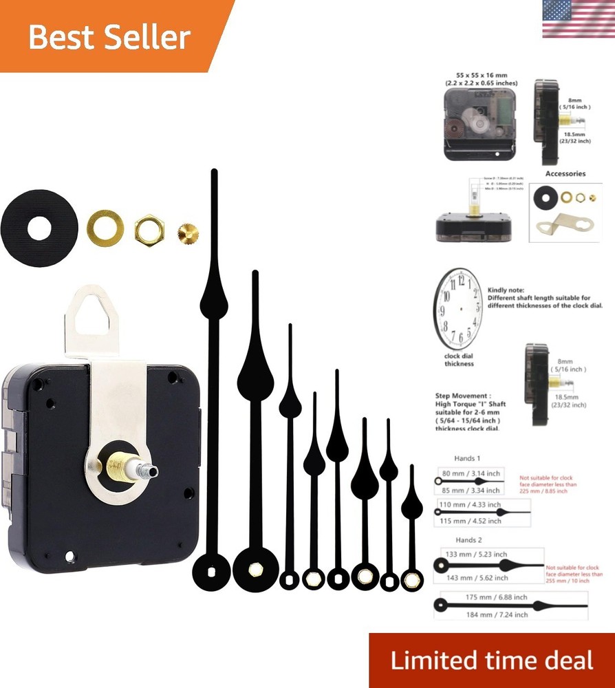Essential Quartz Wall Clock Mechanism - Ideal for Repair or Creative Projects