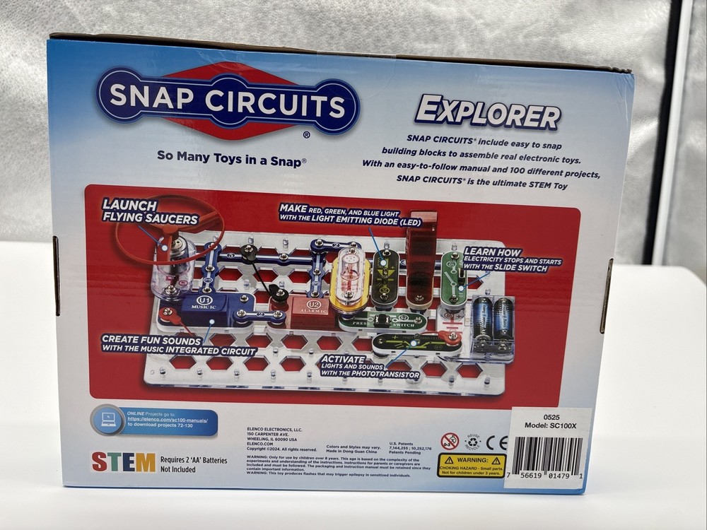 SNAP CIRCUITS EXPLORER 100+ Projects Learn Electronics Age 8+ ~ New ~