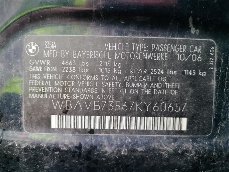 CONTROL PANEL OEM 07-09 BMW 335I 1YR WRNTY