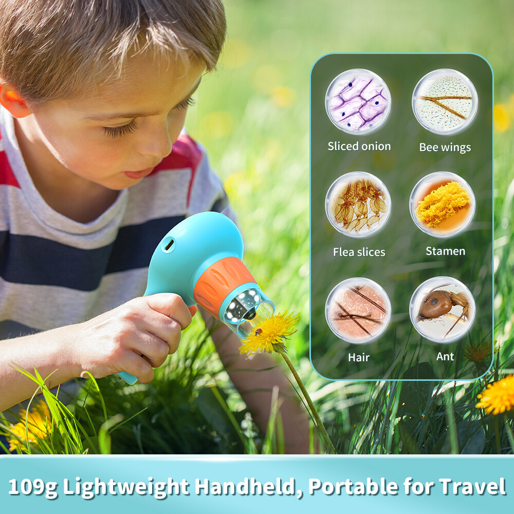 APEXEL 800X Optical Microscope Child Electron Microscope Science Experiment Kit