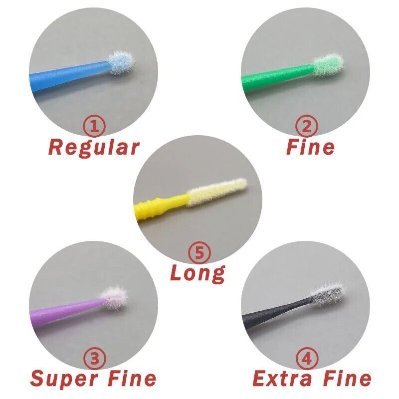 100pcs Dental Micro Applicator Brush Tips Disposable Bendable Sticks Cleaning