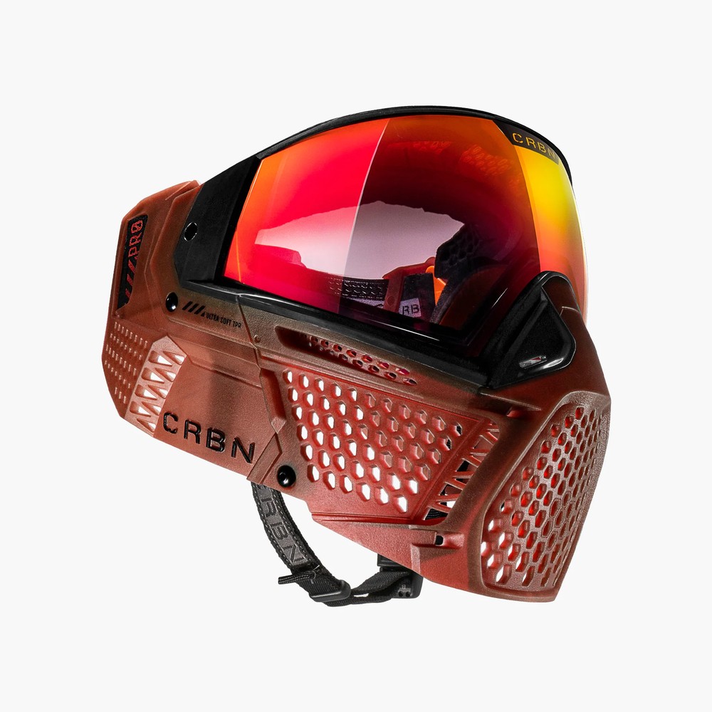 Carbon Paintball Mask- Zero Pro- Less Coverage- Blood