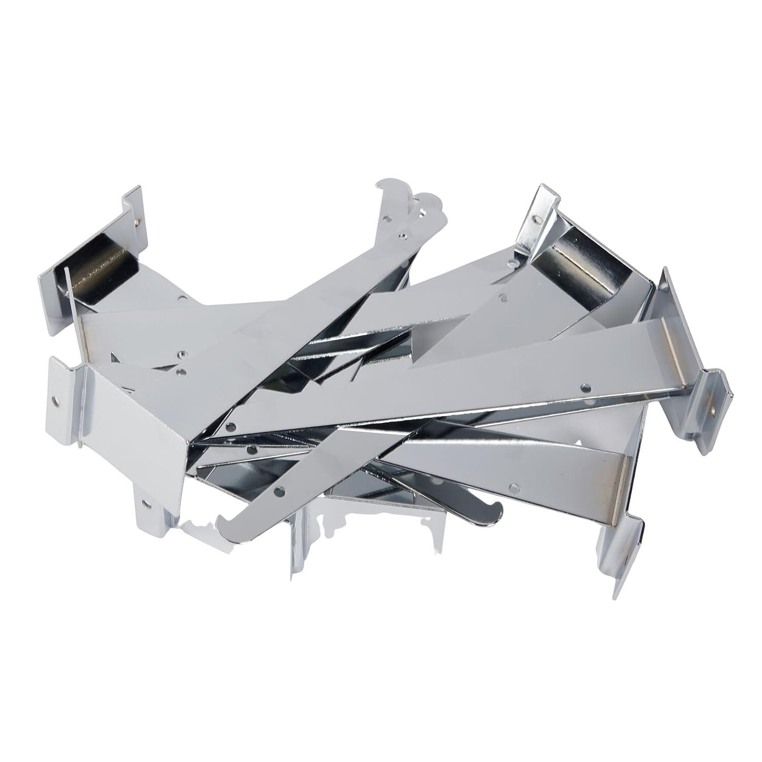 Lot of 28 Slatwall 8" Knife Shelf Brackets Chrome Lip Shelving Display Bracket