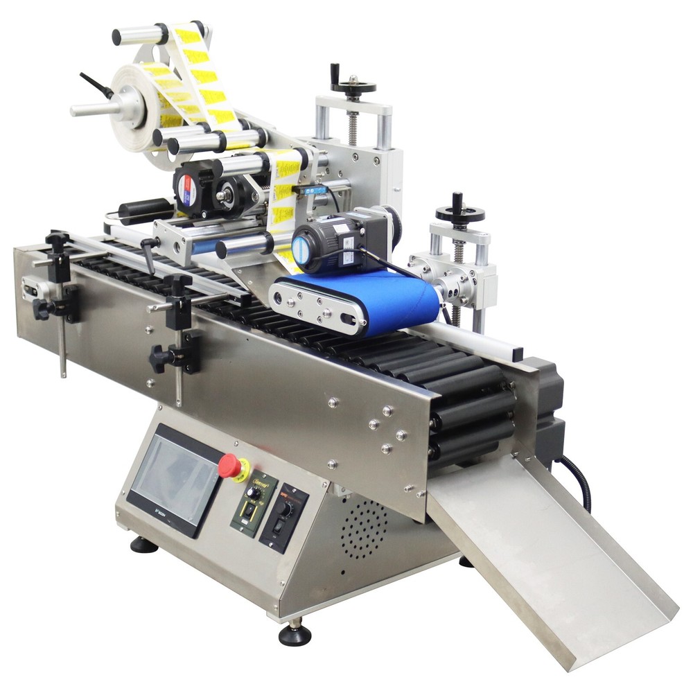 Automatic Desktop Roller Conveyor Horizontal Labeling Machine Touchscreen 110V