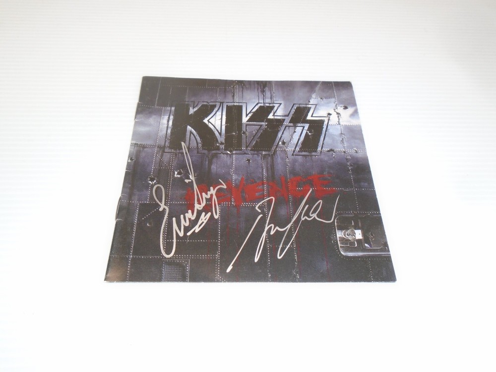 KISS ERIC SINGER BRUCE KULICK SIGNED AUTO AUTOGRAPHED CD BOOKLET - INSERT ONLY
