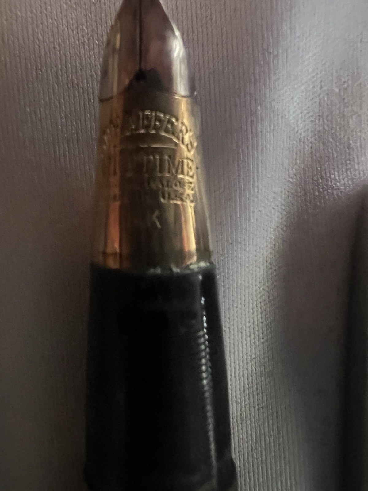 Vintage W.A. Sheaffer Pen Co. Black Fountain Pen W/ 14k Gold Nib Lifetime