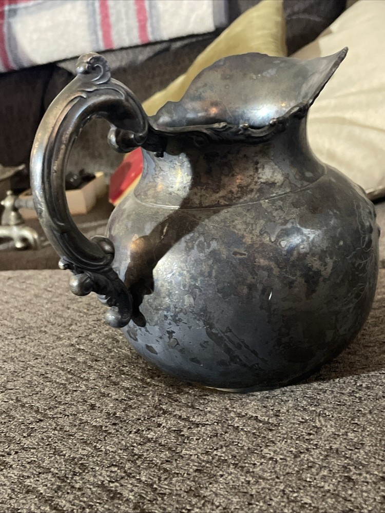 Serving Pitcher Antique Guadruple Plate Silver Plate Pitcher