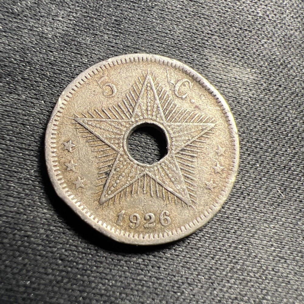 1926 Belgian Congo 5 Centimes Z4069