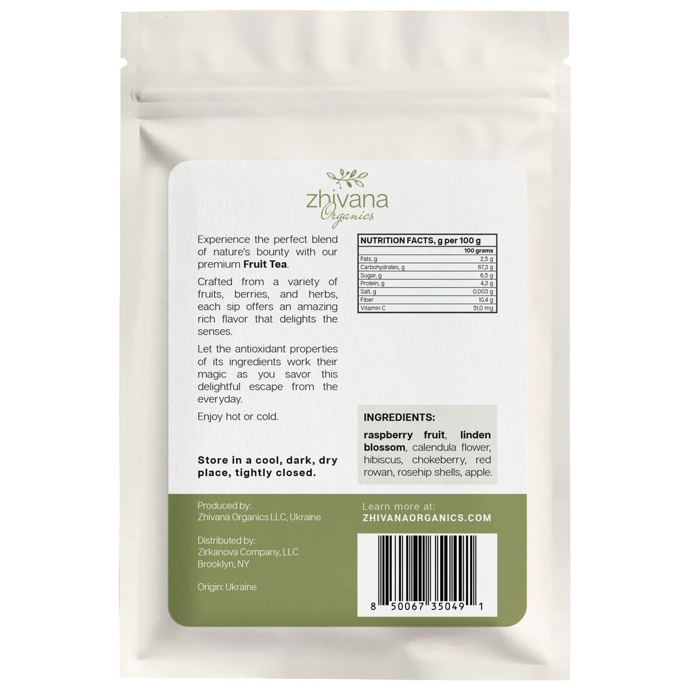 Linden & Raspberry Herbal Tea Loose Leaf – Fruity Tea with Raspberry Leaf & Frui