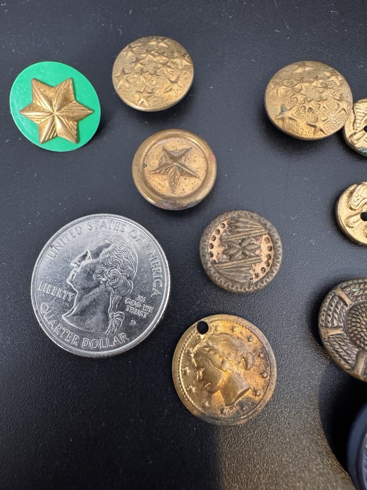 Vintage Star bell Metal Button Lot