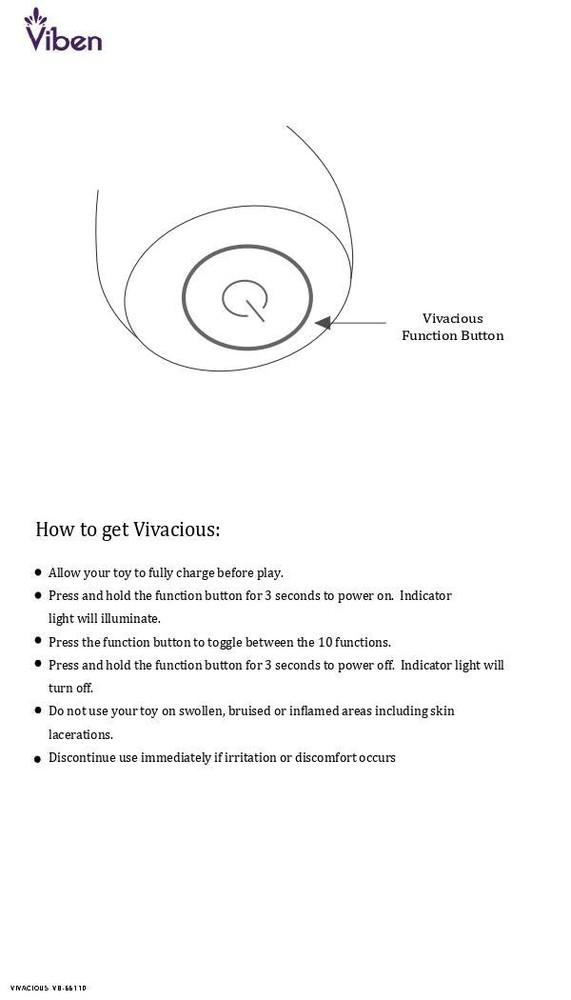 Viben Vivacious Violet Intense 10-Function Vibe Bullet Vibrator