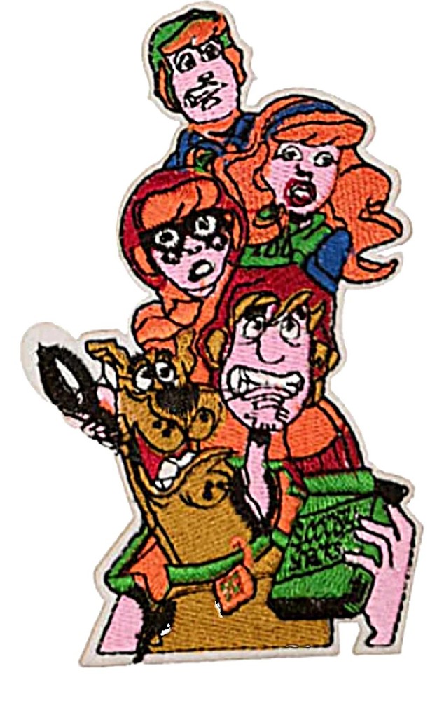 Scooby Doo Group Embroidered 3 1/2" Tall Iron on Patch