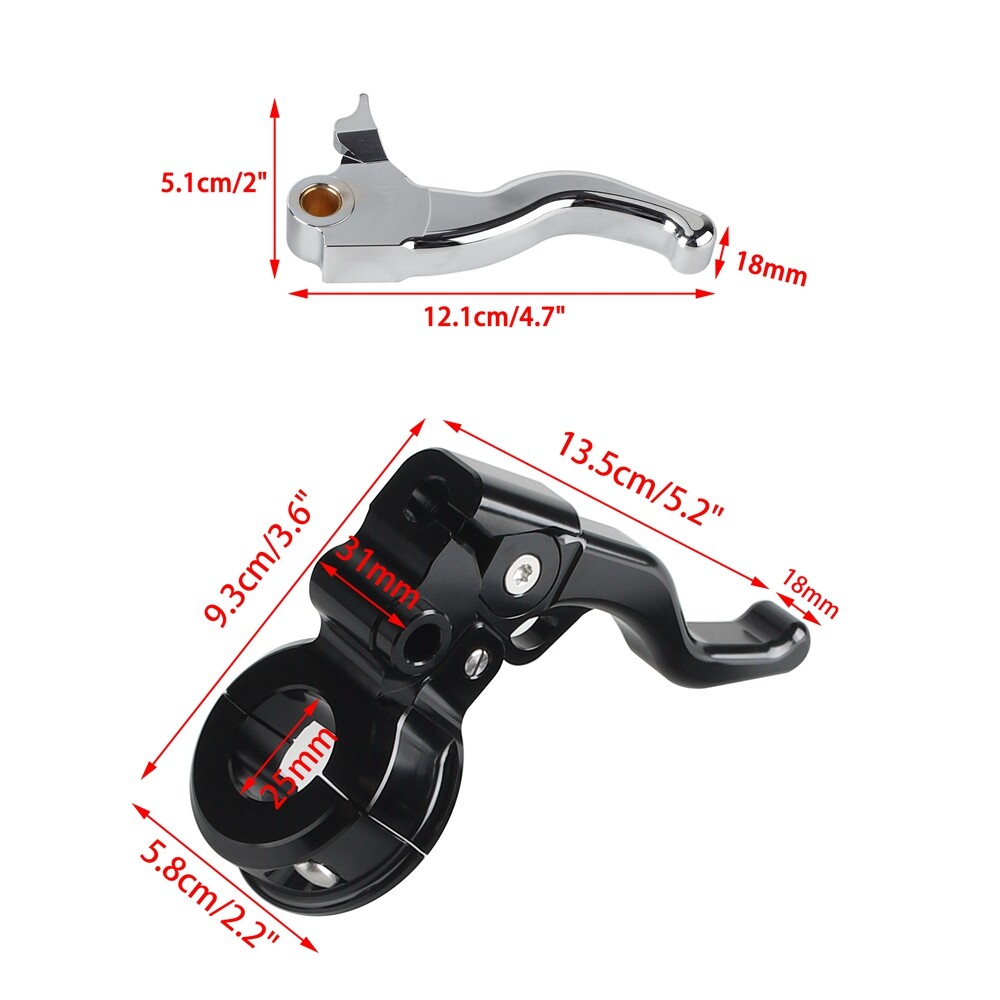 Easy Pull Clutch & Brake Levers For Harley Dyna Street Bob FXDB Low Rider 96-17