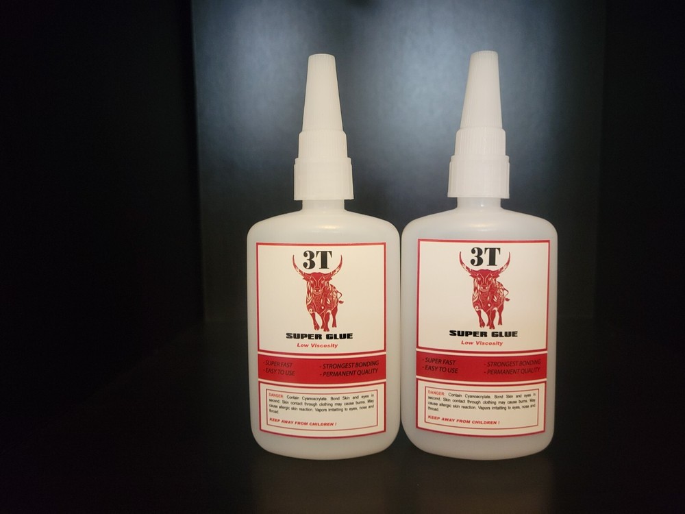 THIN CA Glue -3T (2) 4 oz Bottles - "Super Glue" Adhesive