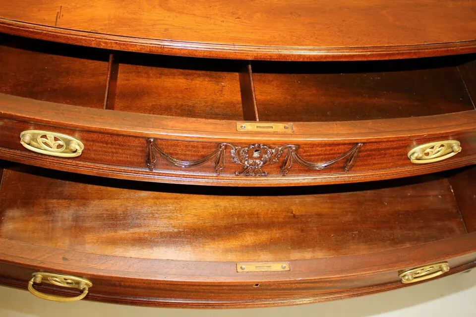 Adams Style Solid Mahogany American Made Carved Sideboard/Server