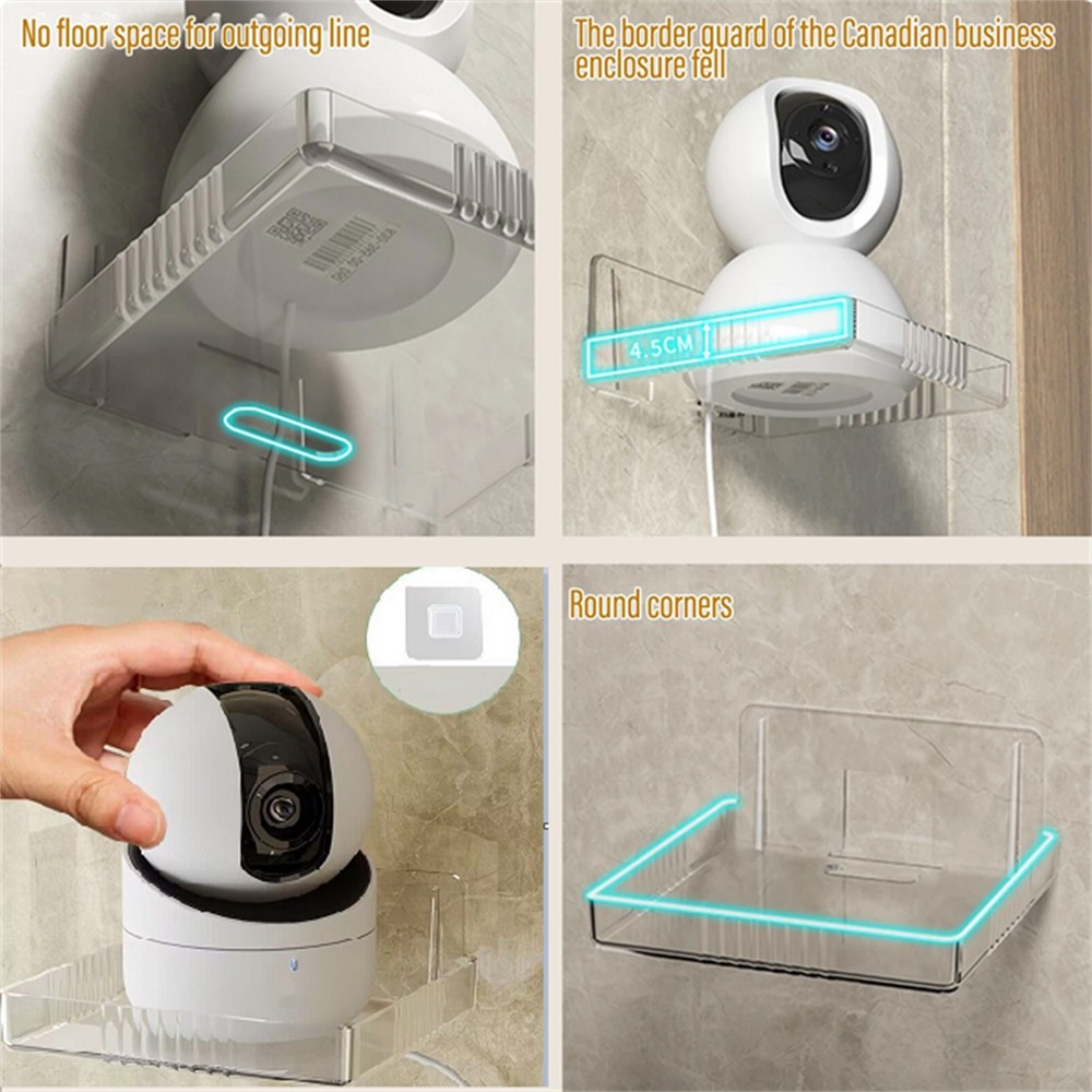 2* Storage Bracket Holder Shock-proof Router Tv Box Wall-mounted Kit Universal