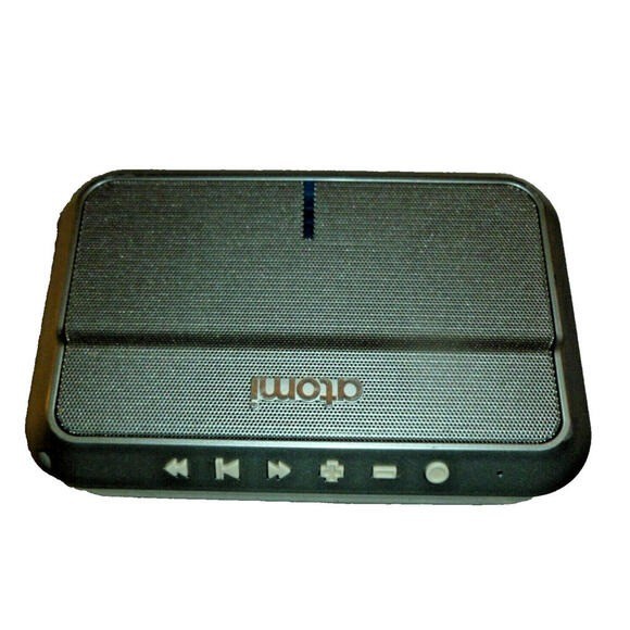 Atomi Portable Bluetooth Speaker Wireless Gray With Play Controls