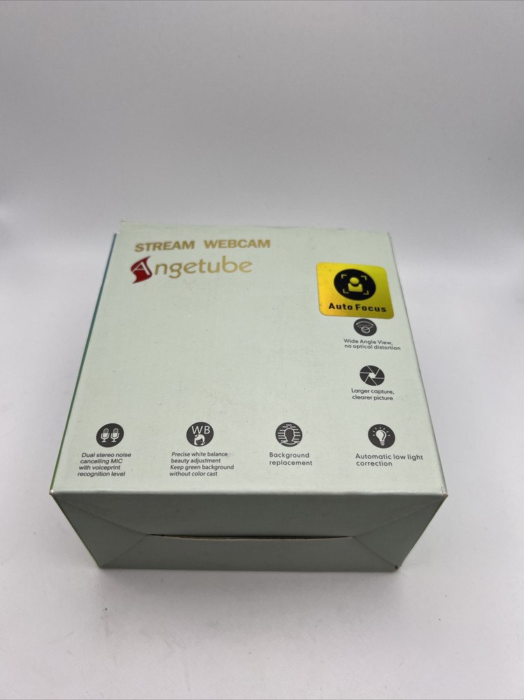 Angetube HD Web Camera Digital Streaming Webcam 1080P Ring Light Auto Focus 962A