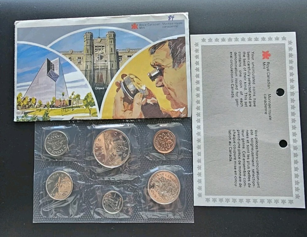 1984 Canada Proof- Like Uncirculated 6 Coin Set With Envelope & COA.