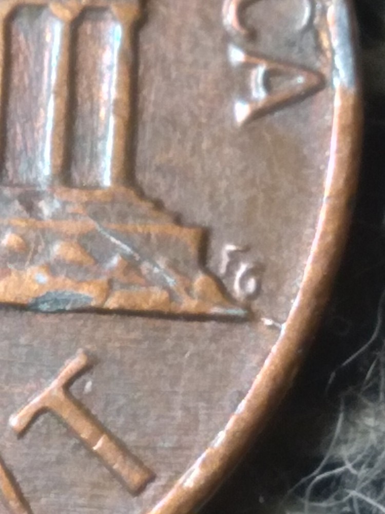 1983 P Lincoln Memorial Cent Weak Strike Multiple Die Breaks