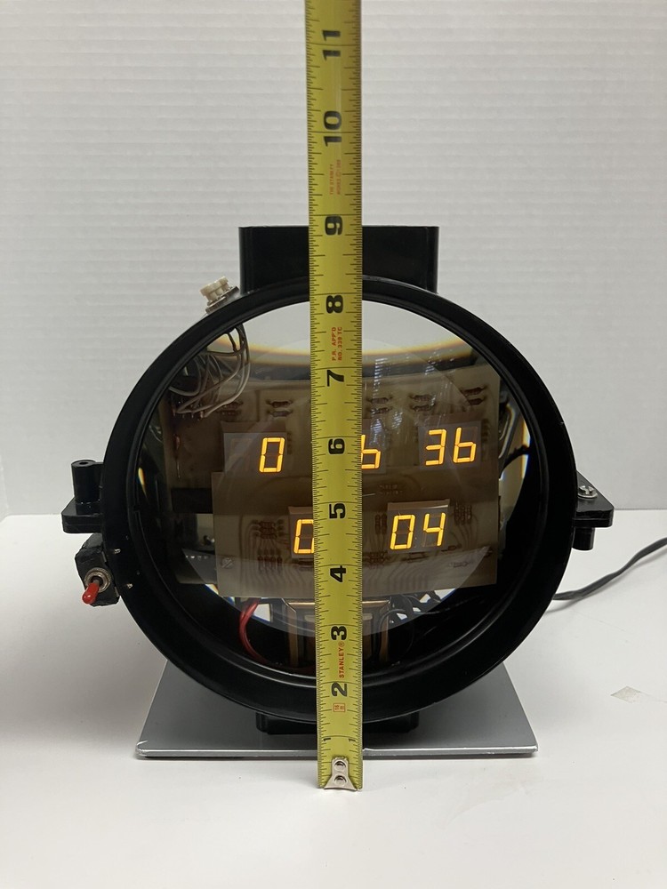 Industrial Timer-Calibrating Clock LED 8” Custom Made Enclosed Circuitry Orange