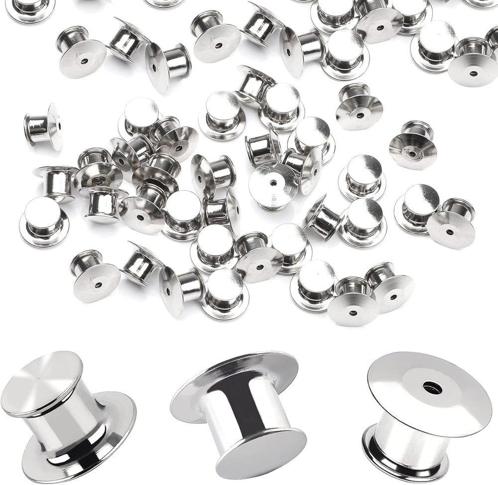Durable Nickel-Plated Copper Pin Backs - 30 Easy Locking Clasps Included