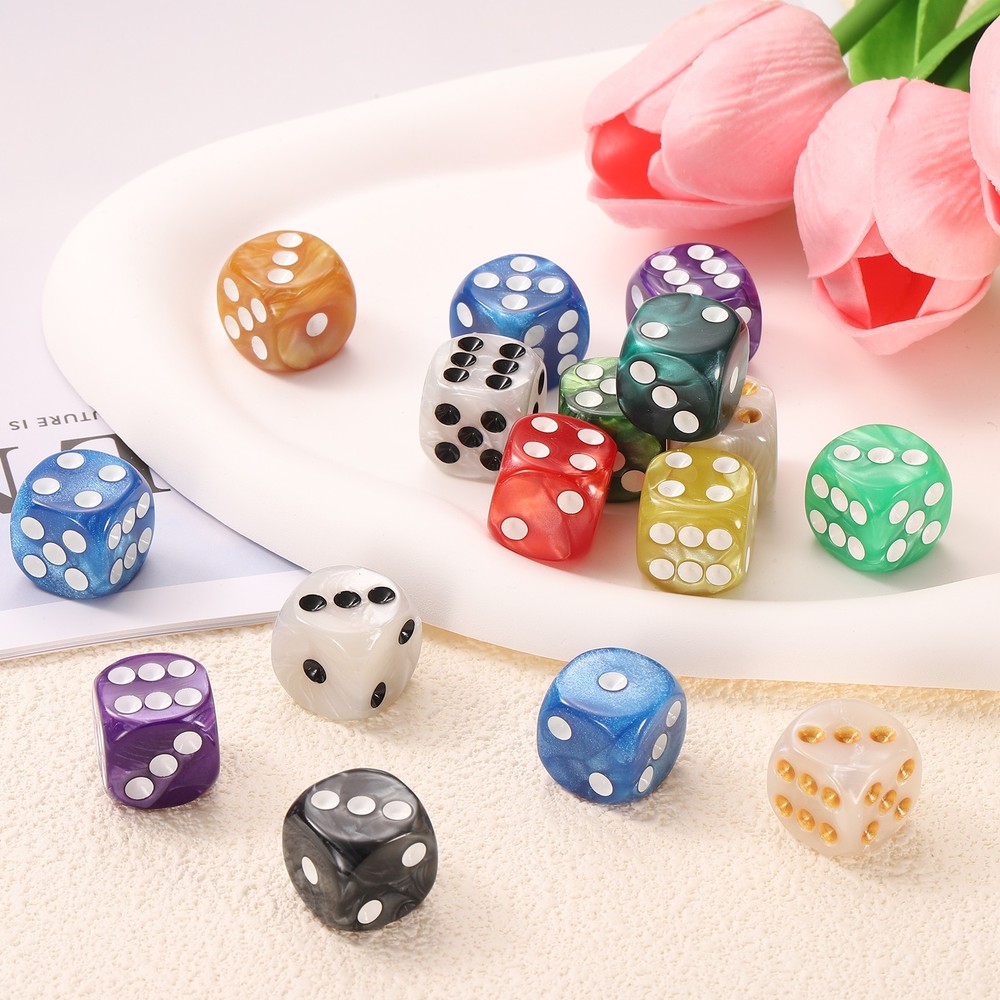 20 Red Acrylic D6 Dice, 6 Sided, Standard Game Dice, 20pcs
