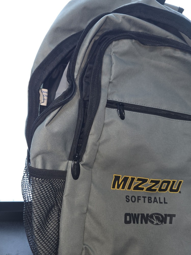 Mizzou Softball Backpack Grey Own It