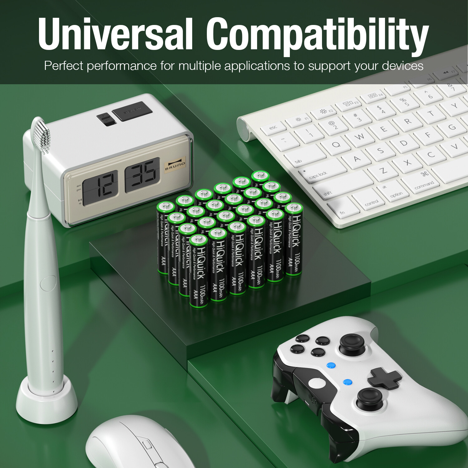 HiQuick AA AAA 2800mAh 1100mAh NiMH Rechargeable Batteries 1.2V + Case Box Lot