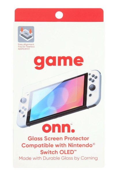 Onn. Corning Glass Screen Protector for Nintendo Switch OLED