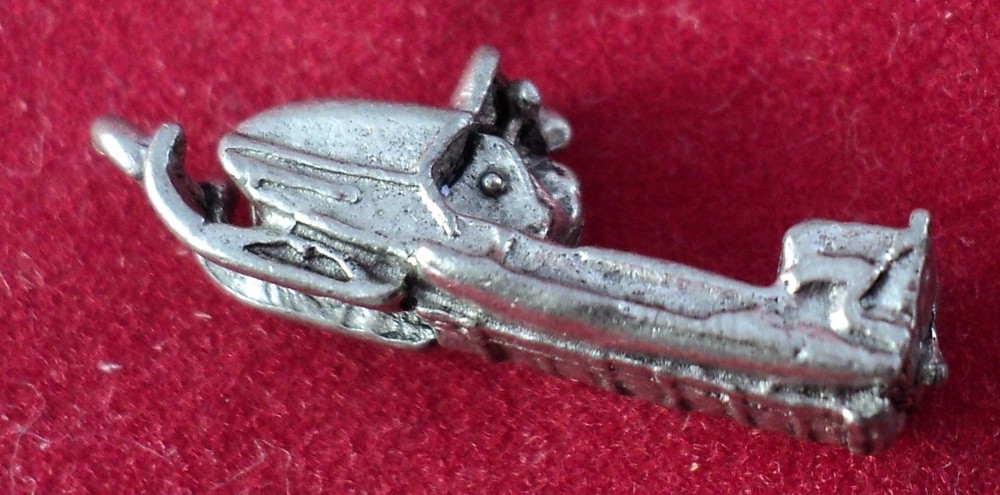Sterling SILVER Charm 3-D  SNOWMOBILE