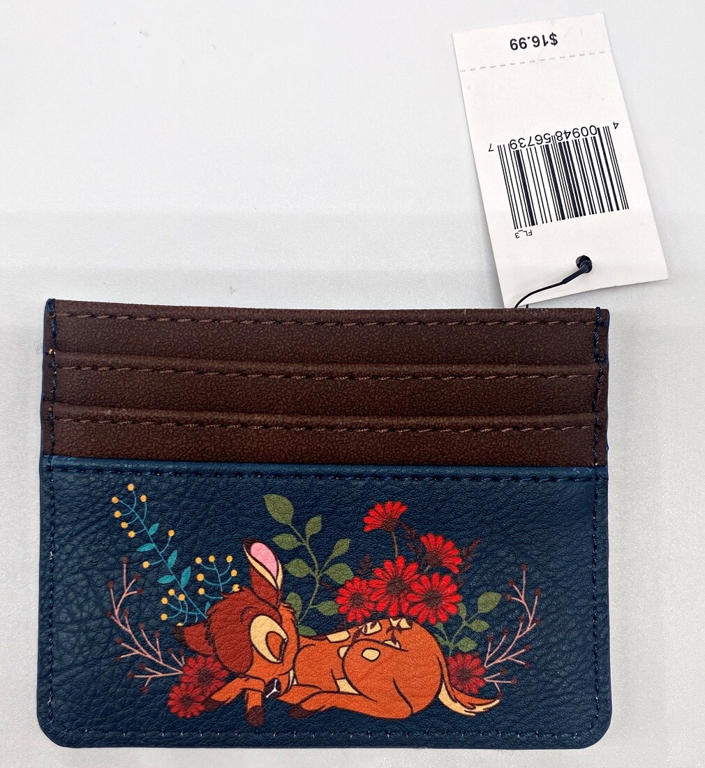 Disney Parks Bambi and Friends Thumper Floral Card Wallet Slim Thin 2023 - NEW