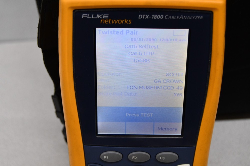 ^ Fluke Networks DTX-1800 DTX Cable Analyzer & Accessories #X6595