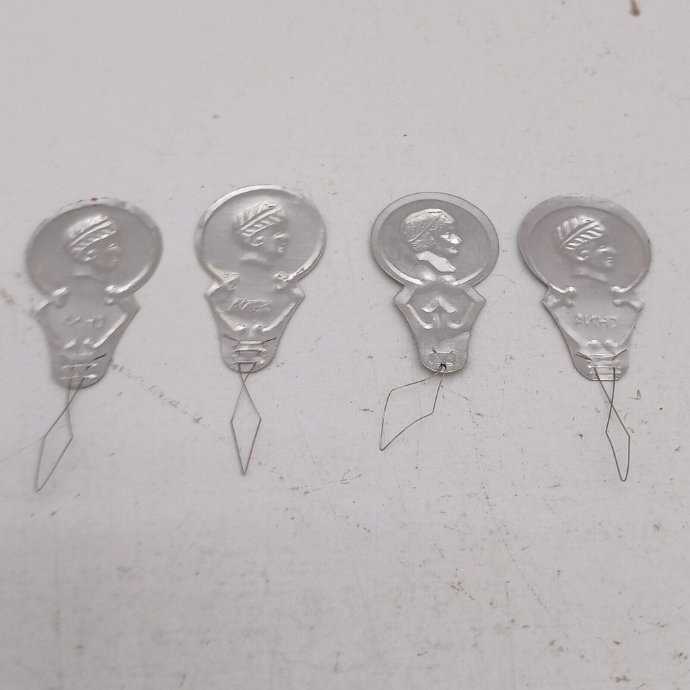 4 pcs Metal Wire Needle Threader Silver Hand Sewing Stitch Insertion Tool 1.7"
