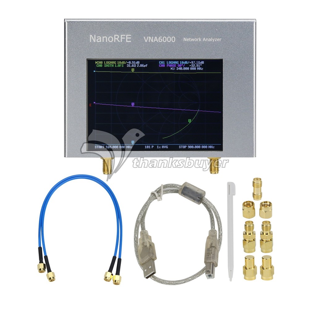 VNA6000-A 6GHz Vector Network Analyzer Two Port with 95dB Dynamic Range 4" Touch
