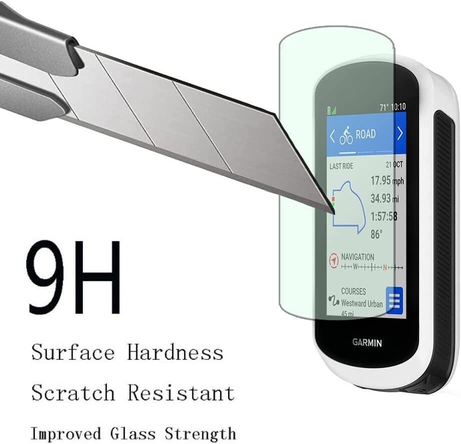 2X Premium Tempered Glass Screen Protector for Garmin Edge Explore 2