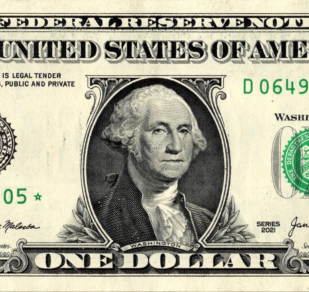 2021 D Star note One Dollar Bill Regular Run 3.2 pack note