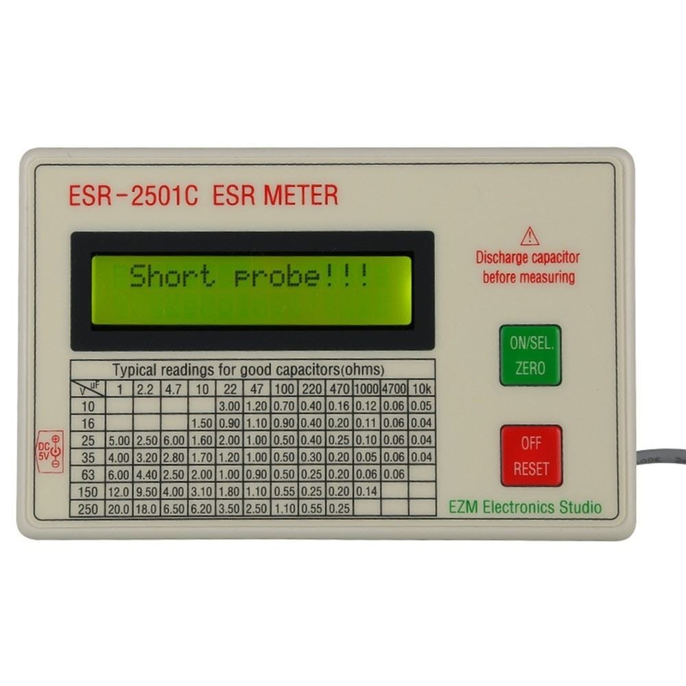 ESR2501C Capacitor Tester Test in Circuit Capacitance Meter