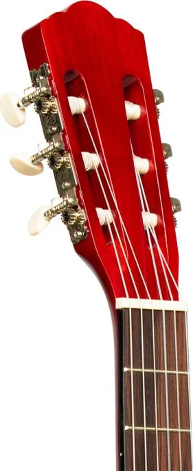 3/4 classical guitar with linden top, red