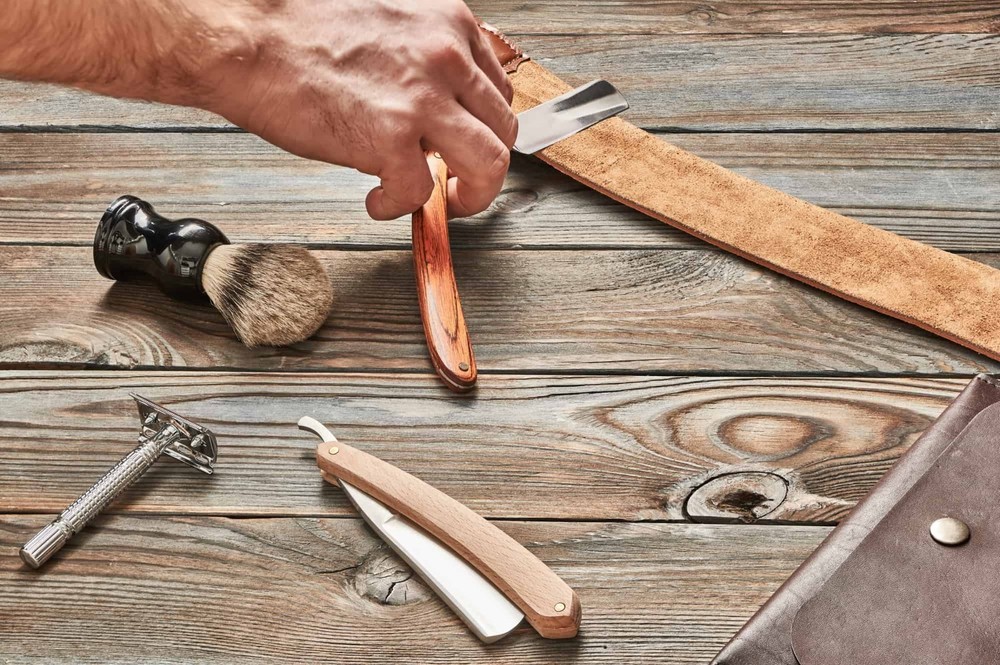 Cut Throat Razor Strop Genuine Leather