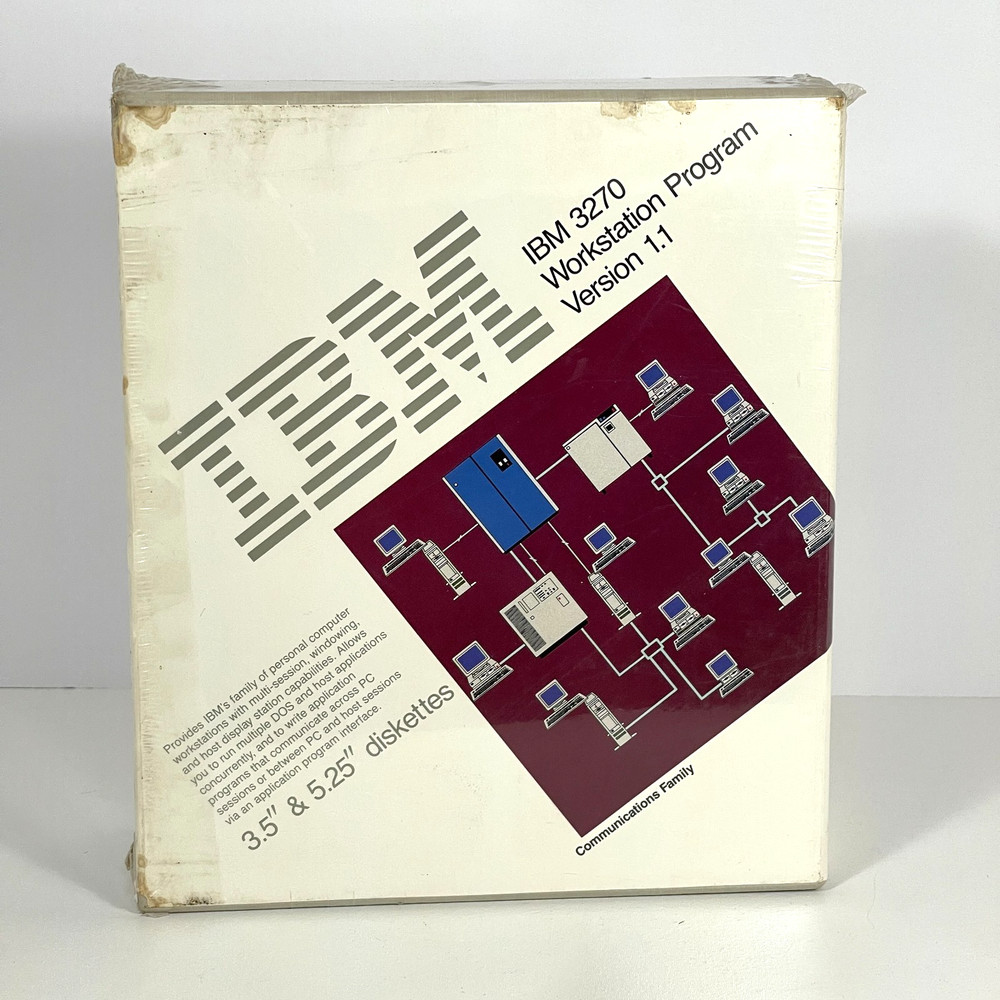 SEALED 1988 IBM 3270 Workstation Program Version 1.1 - 3.5" & 5.25" diskettes