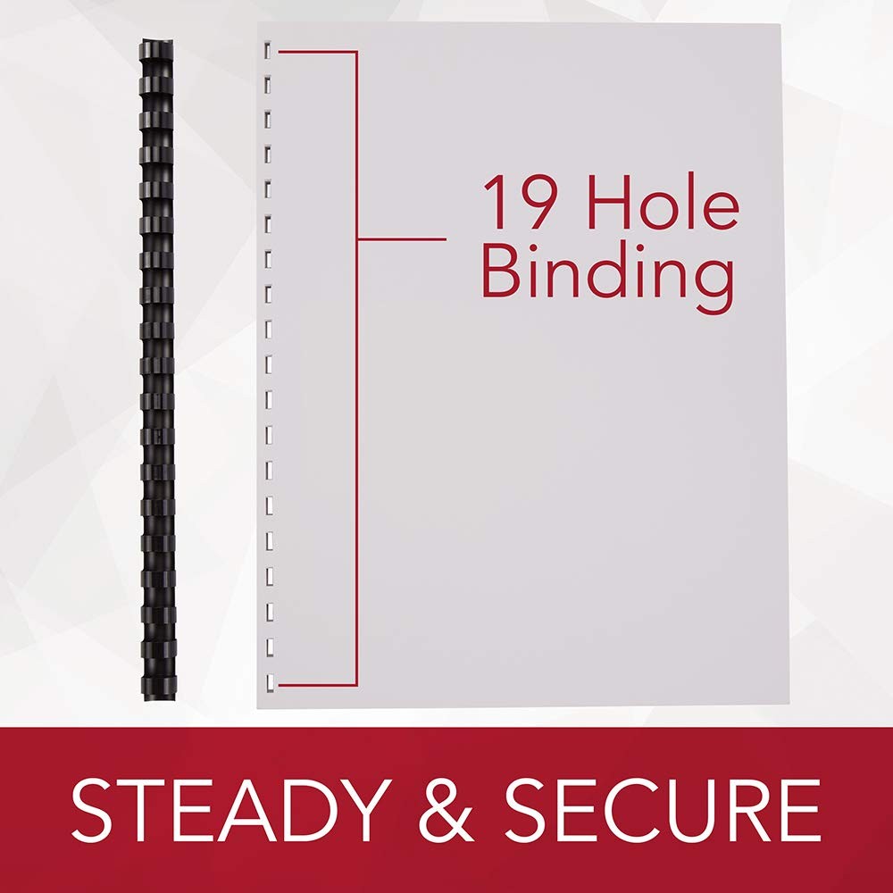 Binding Spines / Spirals / Coils, 3/8" Diameter, 55 Sheet Capacity, CombBind,...