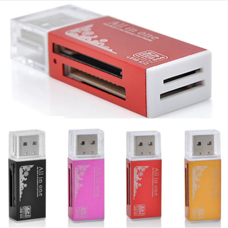 For Micro SD SDHC TF M2 MMC MS PRO DUO USB 2.0 All in 1 Multi Memory Card Reader