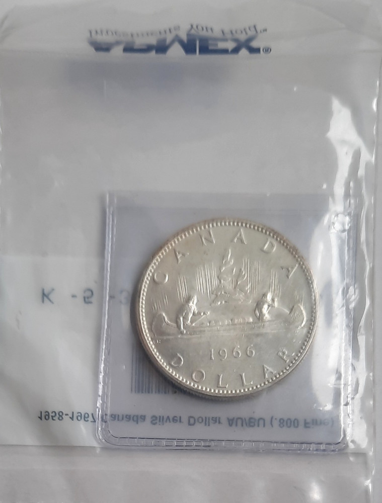 1966 Canada Silver Dollar – AU/BU – 80% Silver