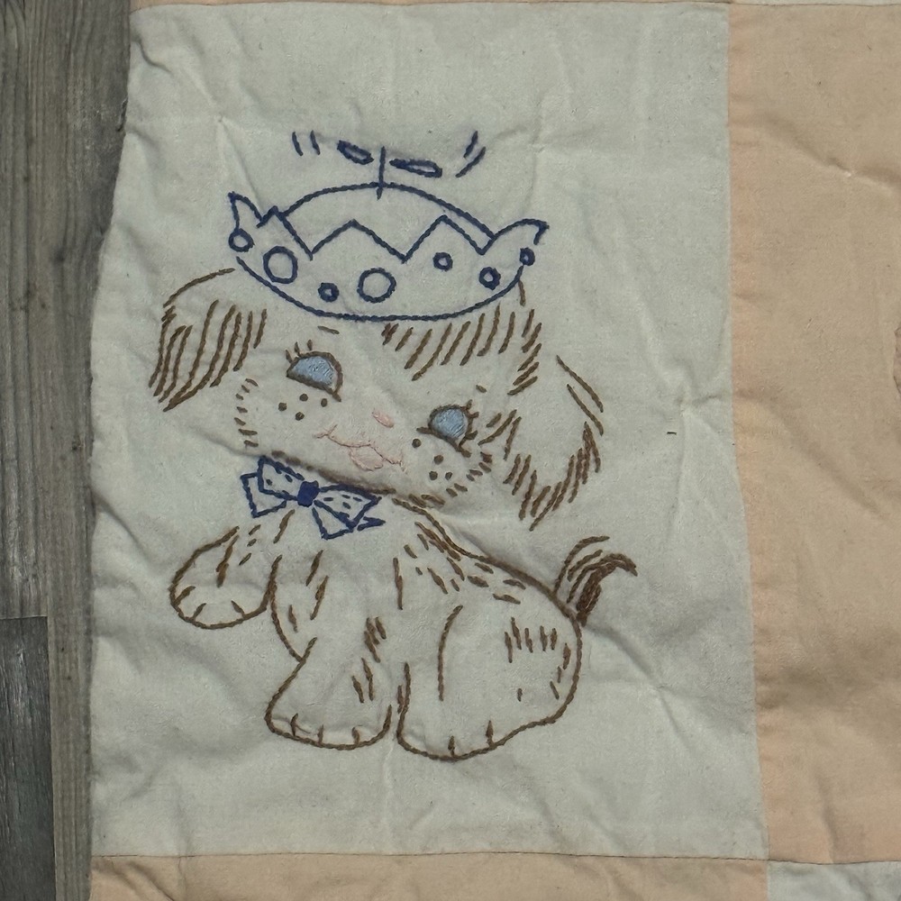 Handmade Embroidered Children’s Quilt throw