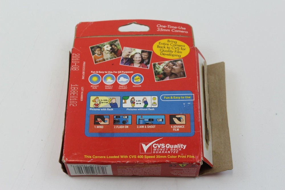 CVS Flash Indoor & Outdoor Camera 2-Pack 54 Exposures NEW