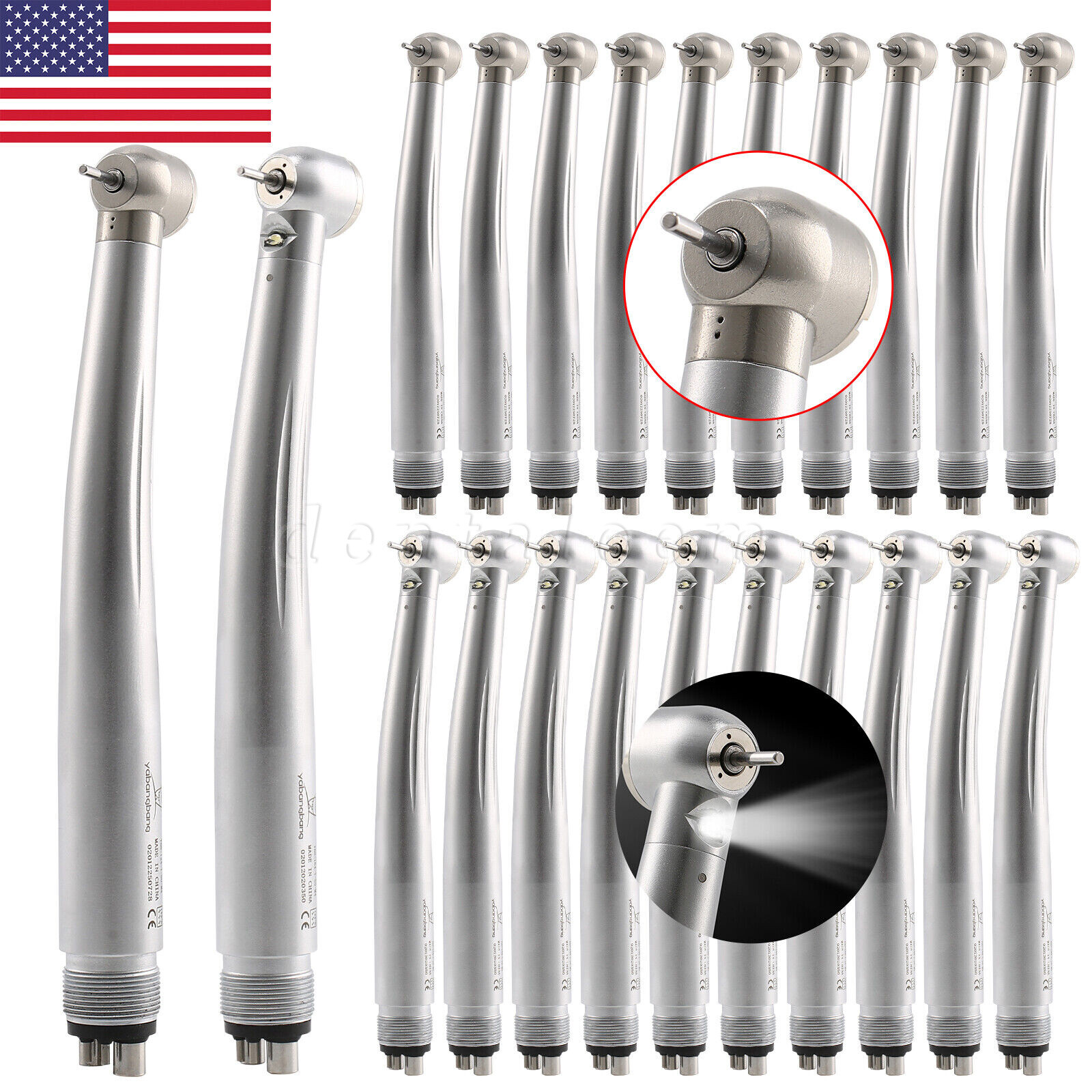 1-10 Yabangbang Dental (LED E-generator) High Speed Handpiece 4/2 Hole NSK Style
